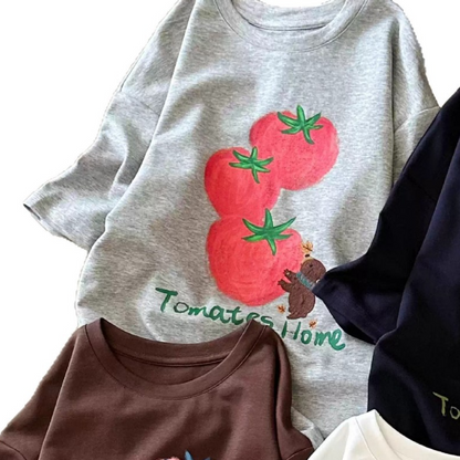 Women's Printed Short Sleeve Cotton T-Shirt