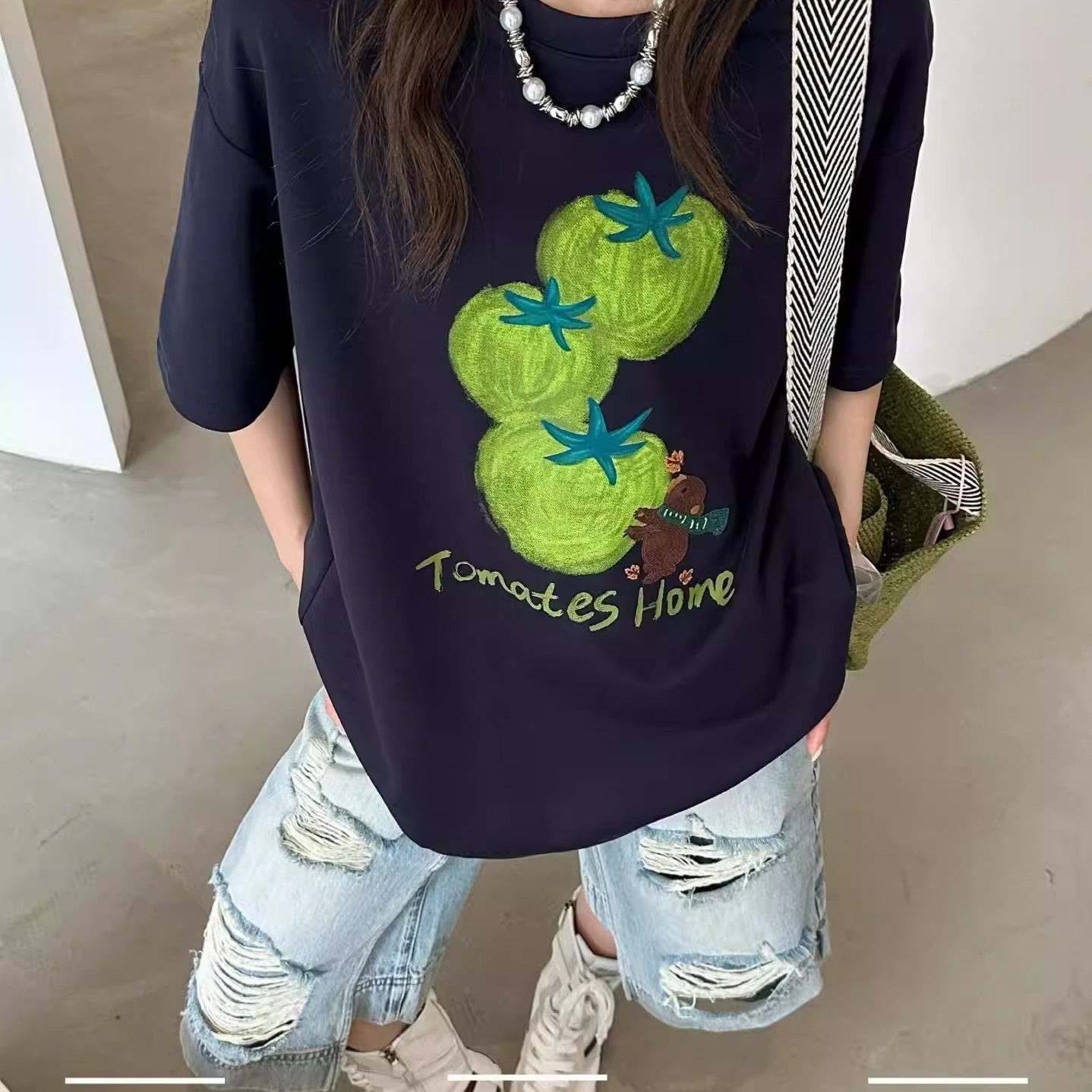 Women's Printed Short Sleeve Cotton T-Shirt