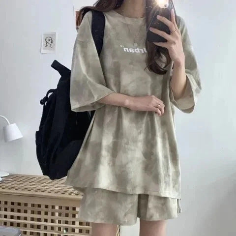 Women's Printed Sport Top and Shorts