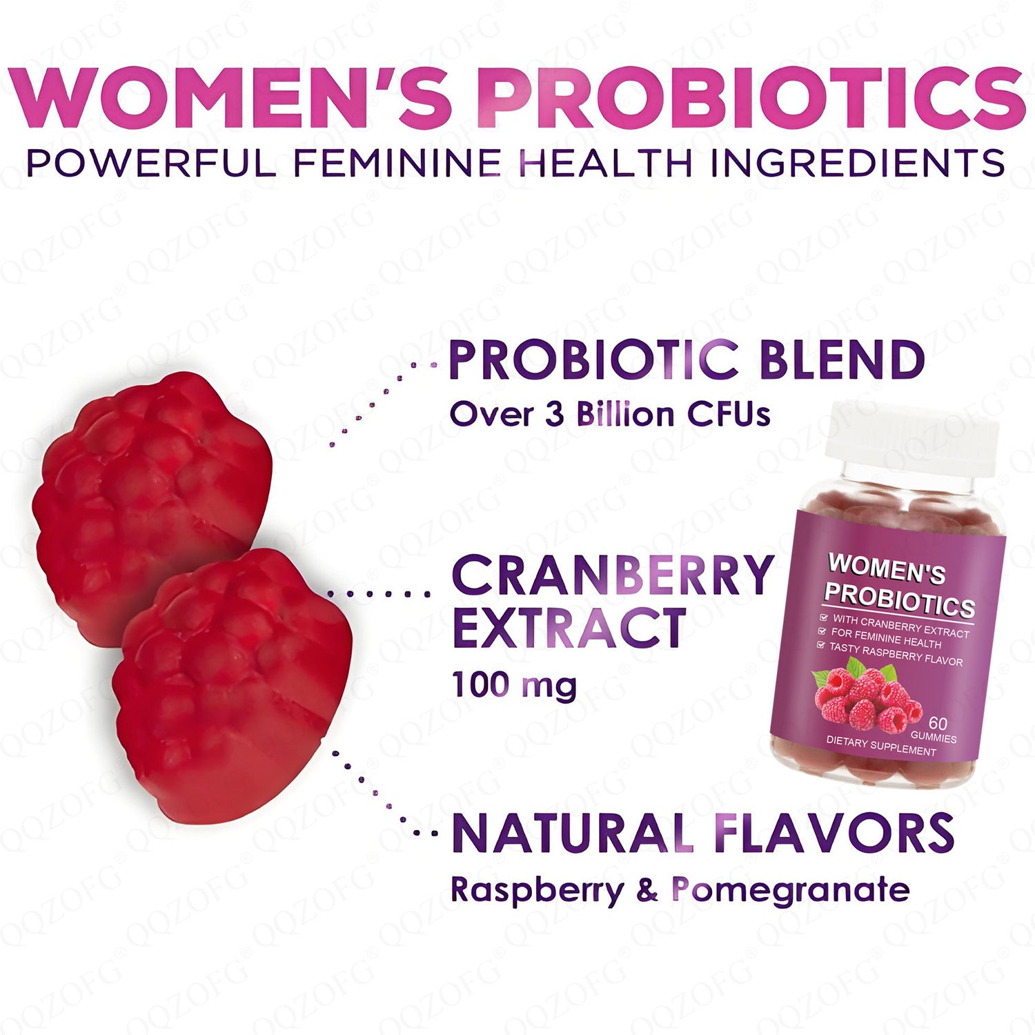 Women's Probiotic Gummies Dietary Supplement