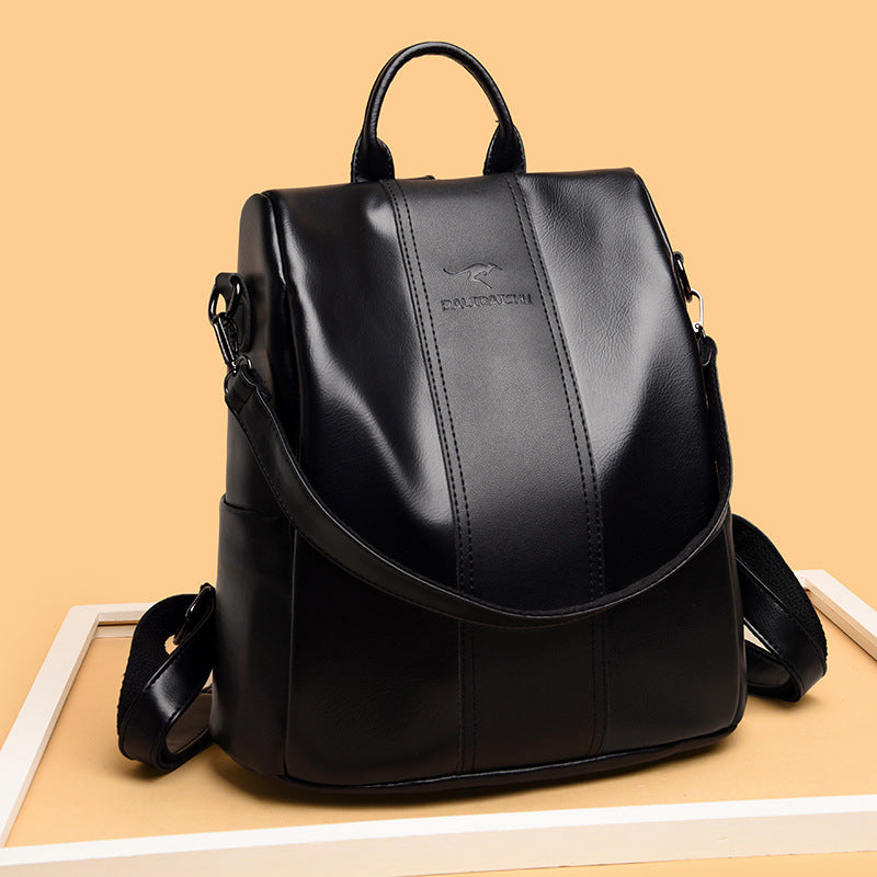 Women's PU Leather Backpack Casual Travel Schoolbag