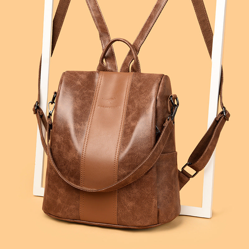 Women's PU Leather Backpack Casual Travel Schoolbag