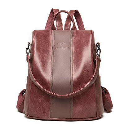 Women's PU Leather Backpack Casual Travel Schoolbag