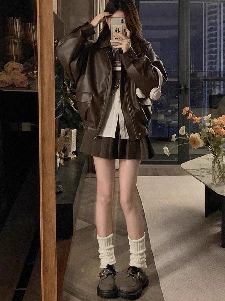 Women's PU Leather Jacket
