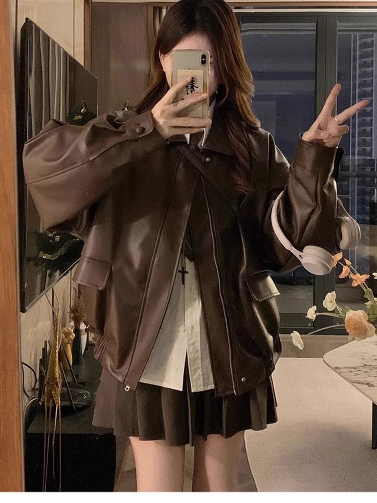 Women's PU Leather Jacket