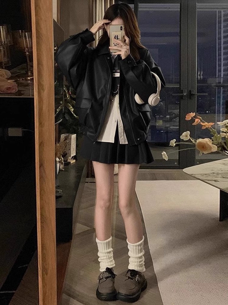 Women's PU Leather Jacket
