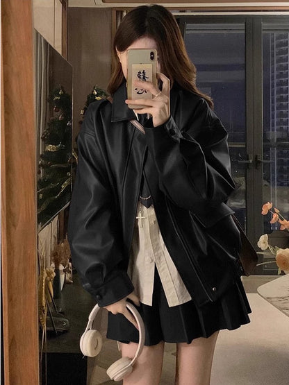 Women's PU Leather Jacket