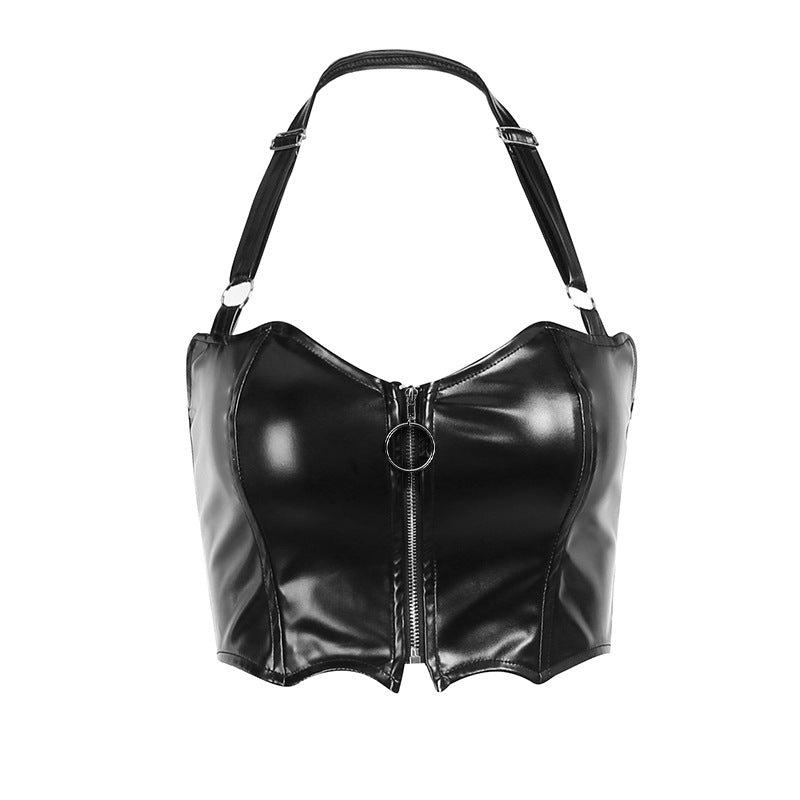 Women's Punk Style Bat Chain Strap Vest
