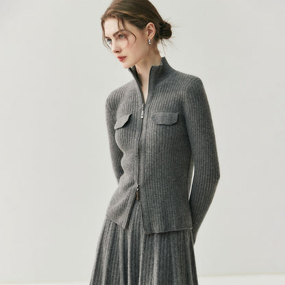 Women's Pure Cashmere Knitted Cardigan