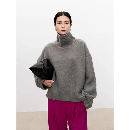 Women's Pure Cashmere Turtleneck Sweater
