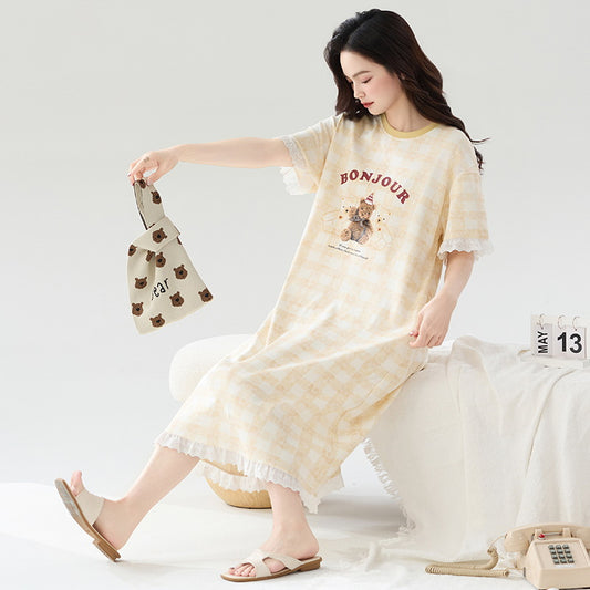 Women's Pure Cotton Antibacterial Nightgown