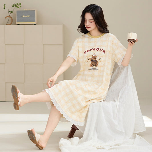 Women's Pure Cotton Antibacterial Nightgown