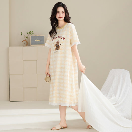 Women's Pure Cotton Antibacterial Nightgown