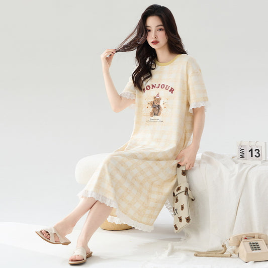 Women's Pure Cotton Antibacterial Nightgown
