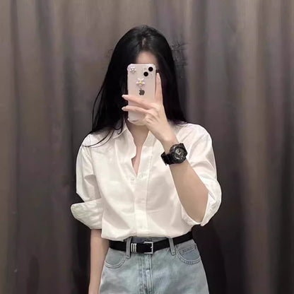 Women's pure cotton blouse