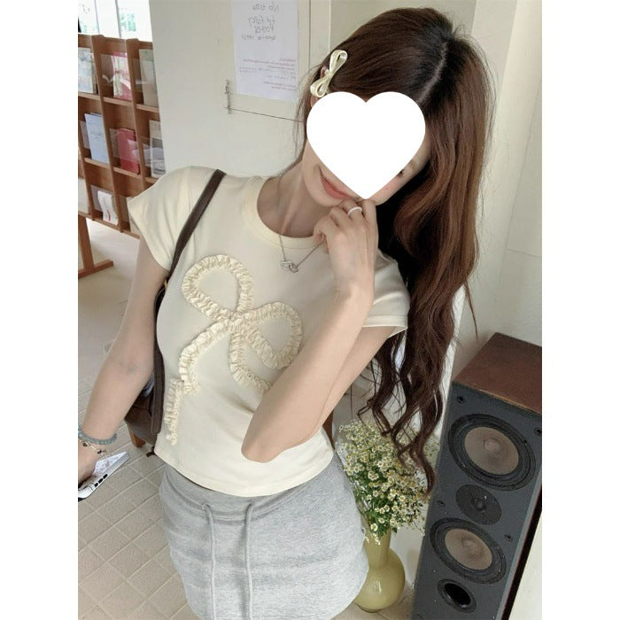Women's Pure Cotton Bow Detail T-Shirt