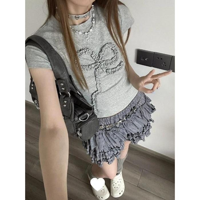Women's Pure Cotton Bow Detail T-Shirt