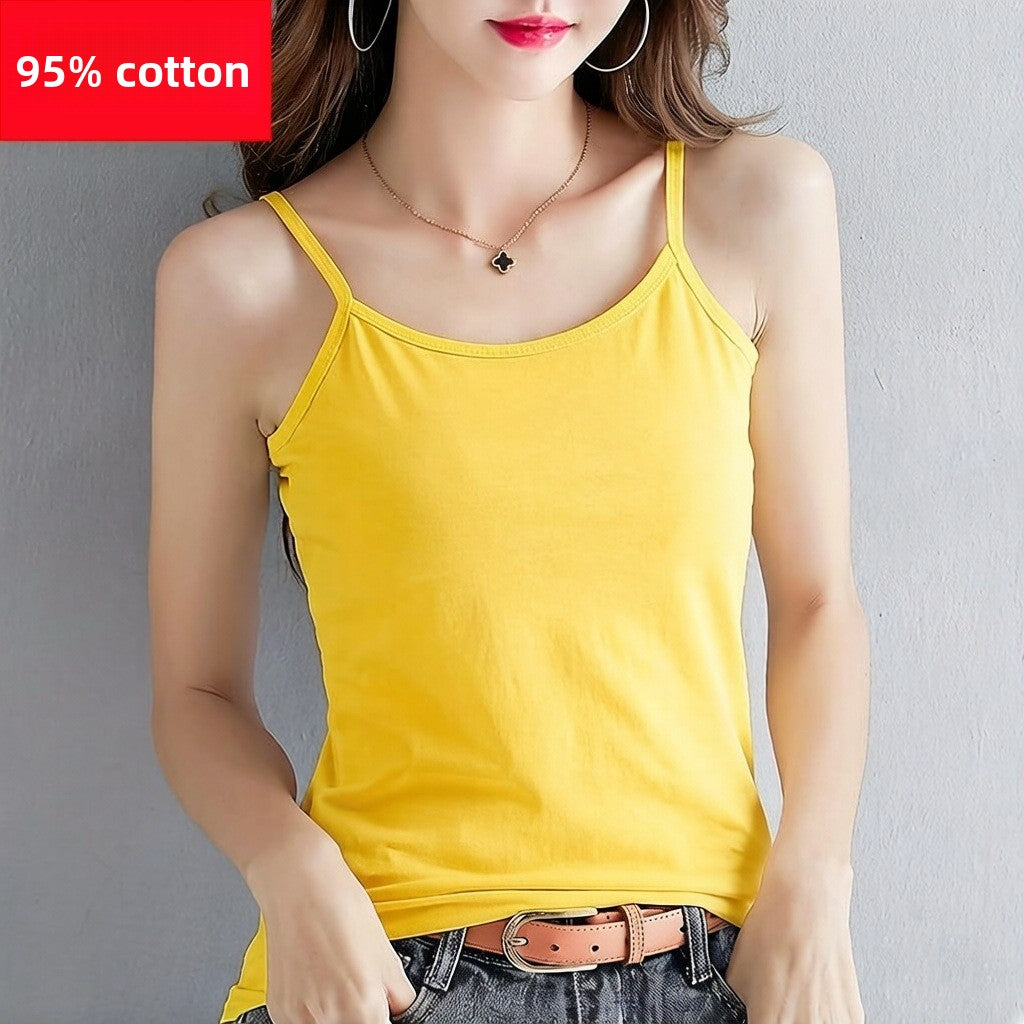 Women's Pure Cotton Halter Neck Camisole Top
