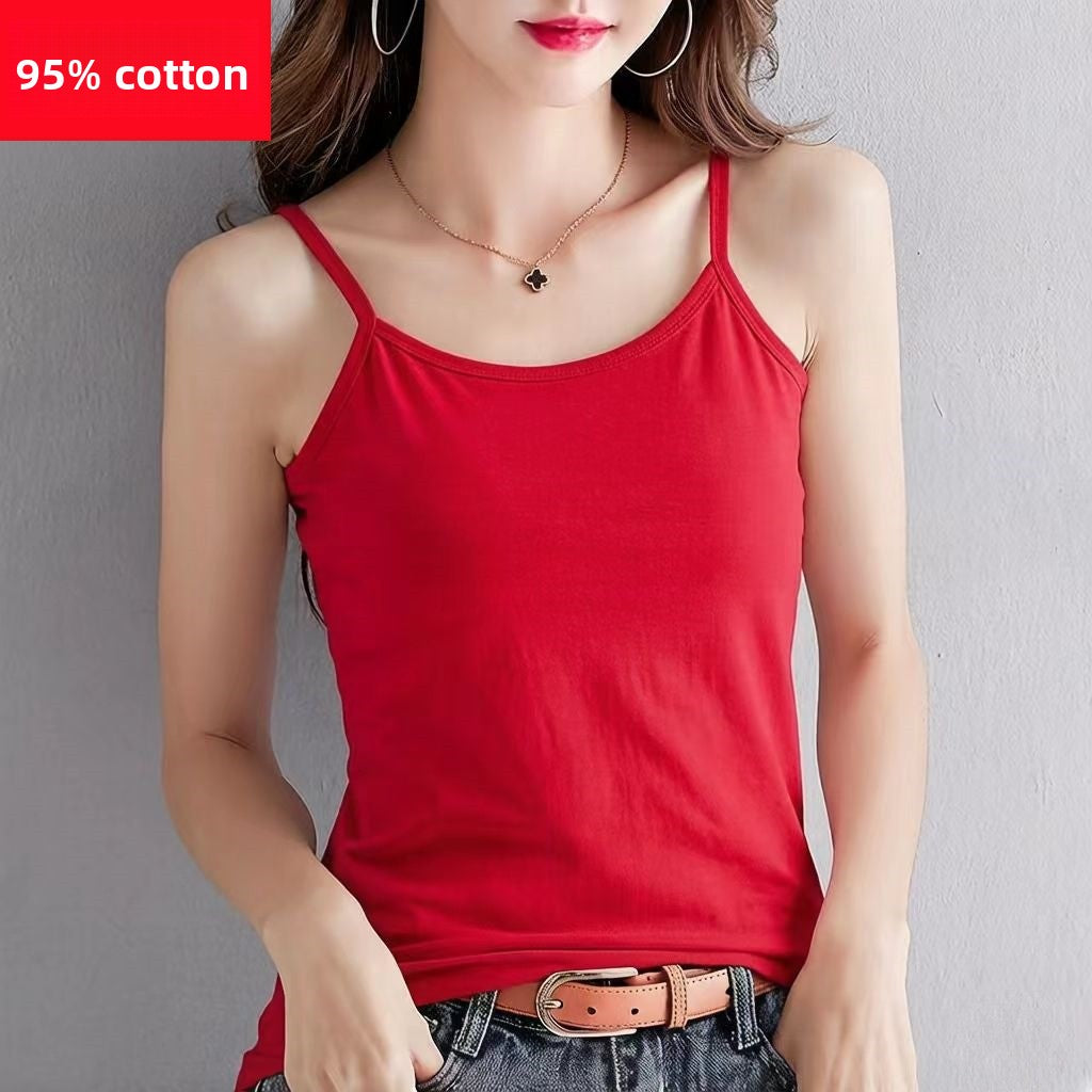 Women's Pure Cotton Halter Neck Camisole Top