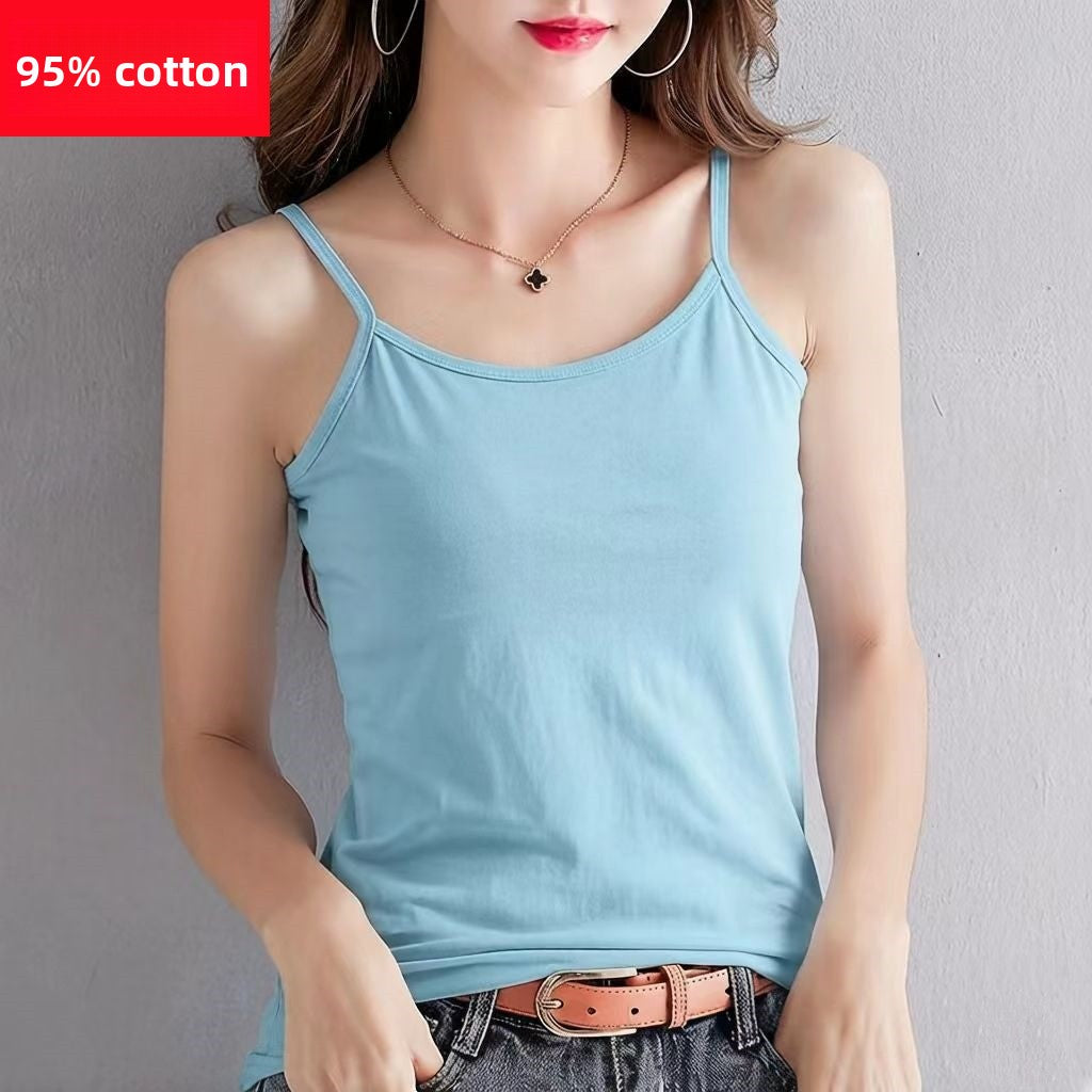 Women's Pure Cotton Halter Neck Camisole Top
