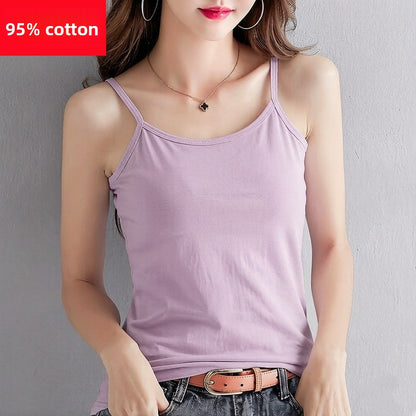 Women's Pure Cotton Halter Neck Camisole Top