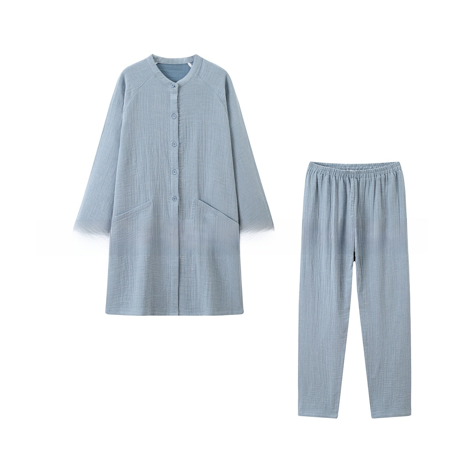 Women's Pure Cotton Japanese-Style Four-Layer Yarn Nightgown Suit