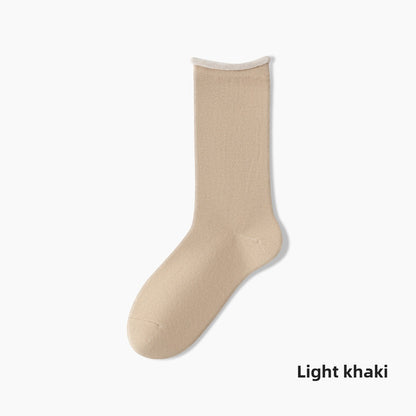 Women's Pure Cotton Seamless Mid-Calf Socks