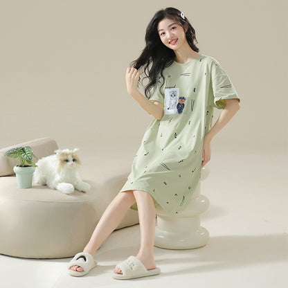 Women's Pure Cotton Short Sleeve Nightdress