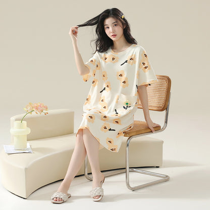 Women's Pure Cotton Short Sleeve Nightdress