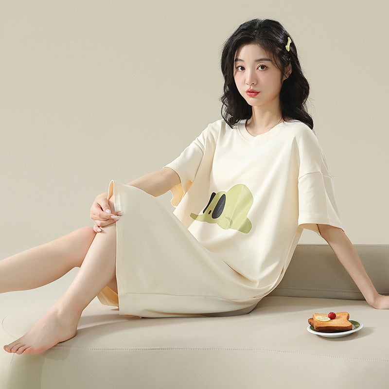 Women's Pure Cotton Short Sleeve Nightdress
