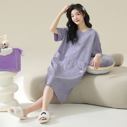 Women's Pure Cotton Short Sleeve Nightdress