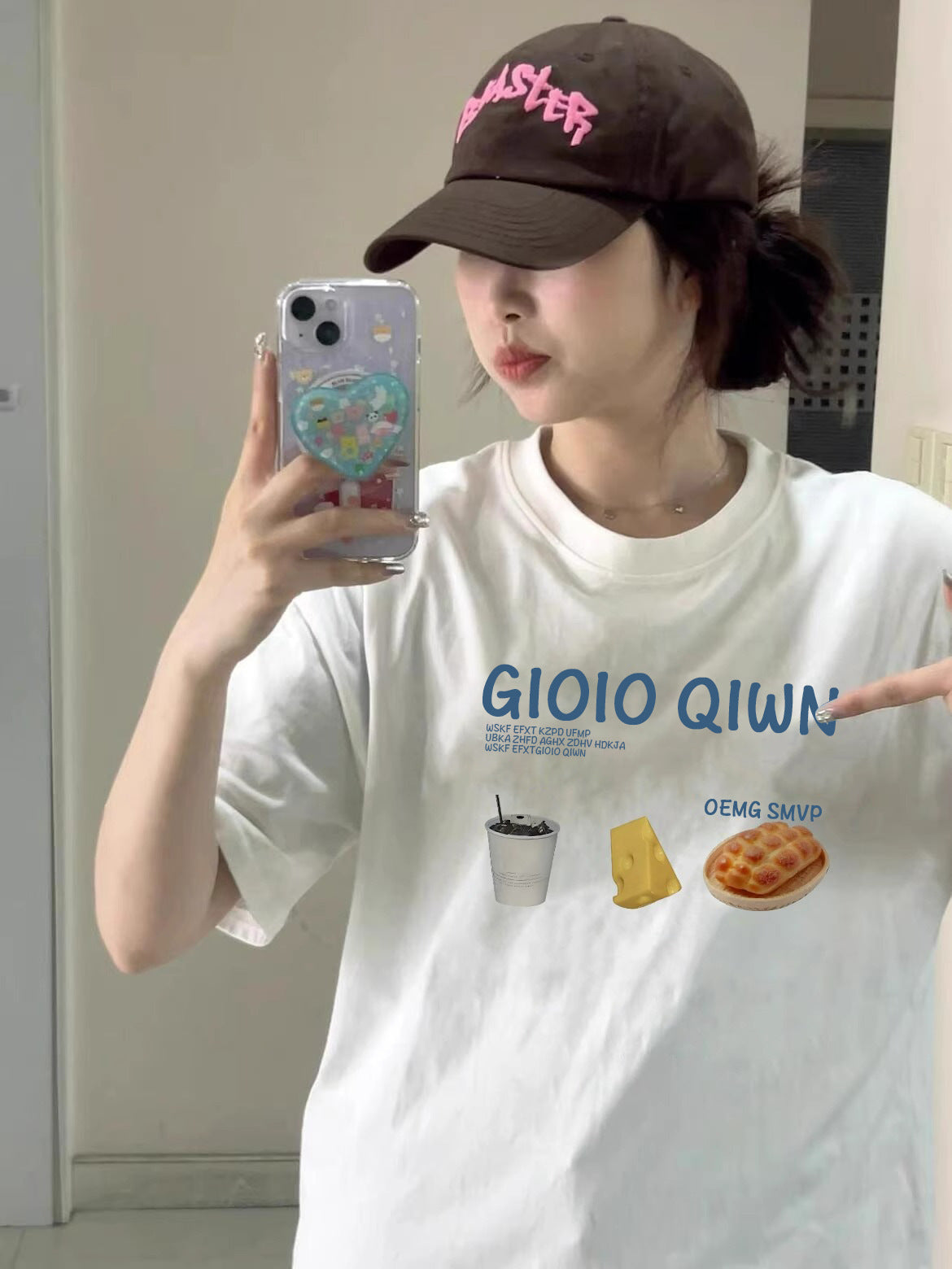 Women's Pure Cotton Short Sleeve T-shirt Loose Fit Casual Top