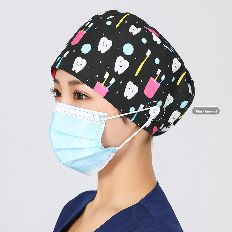 Women's pure cotton surgical cap