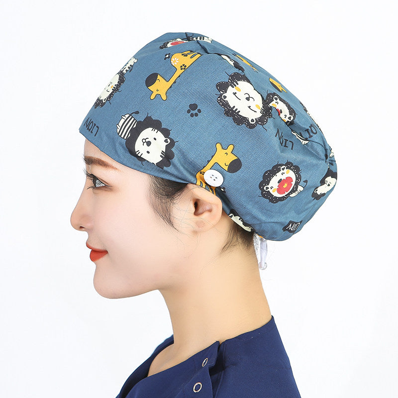 Women's pure cotton surgical cap