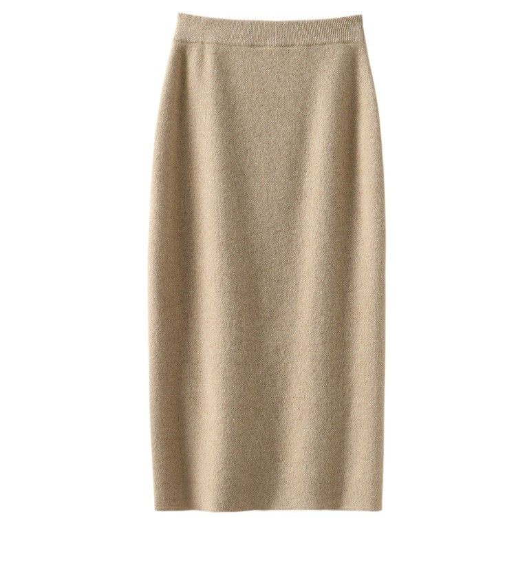 Women's Pure Wool Knit Pencil Skirt