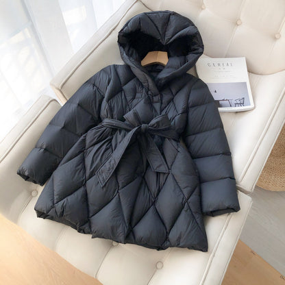 Women's Quilted Mid-Length Goose Down Jacket