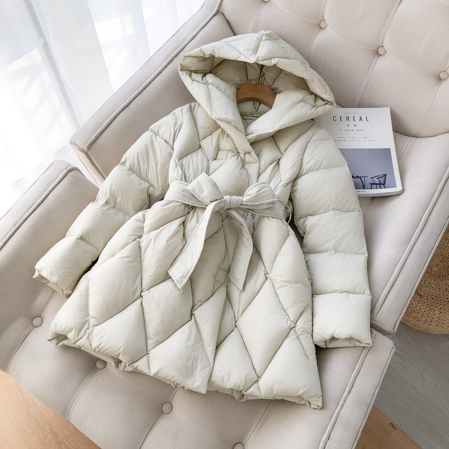 Women's Quilted Mid-Length Goose Down Jacket