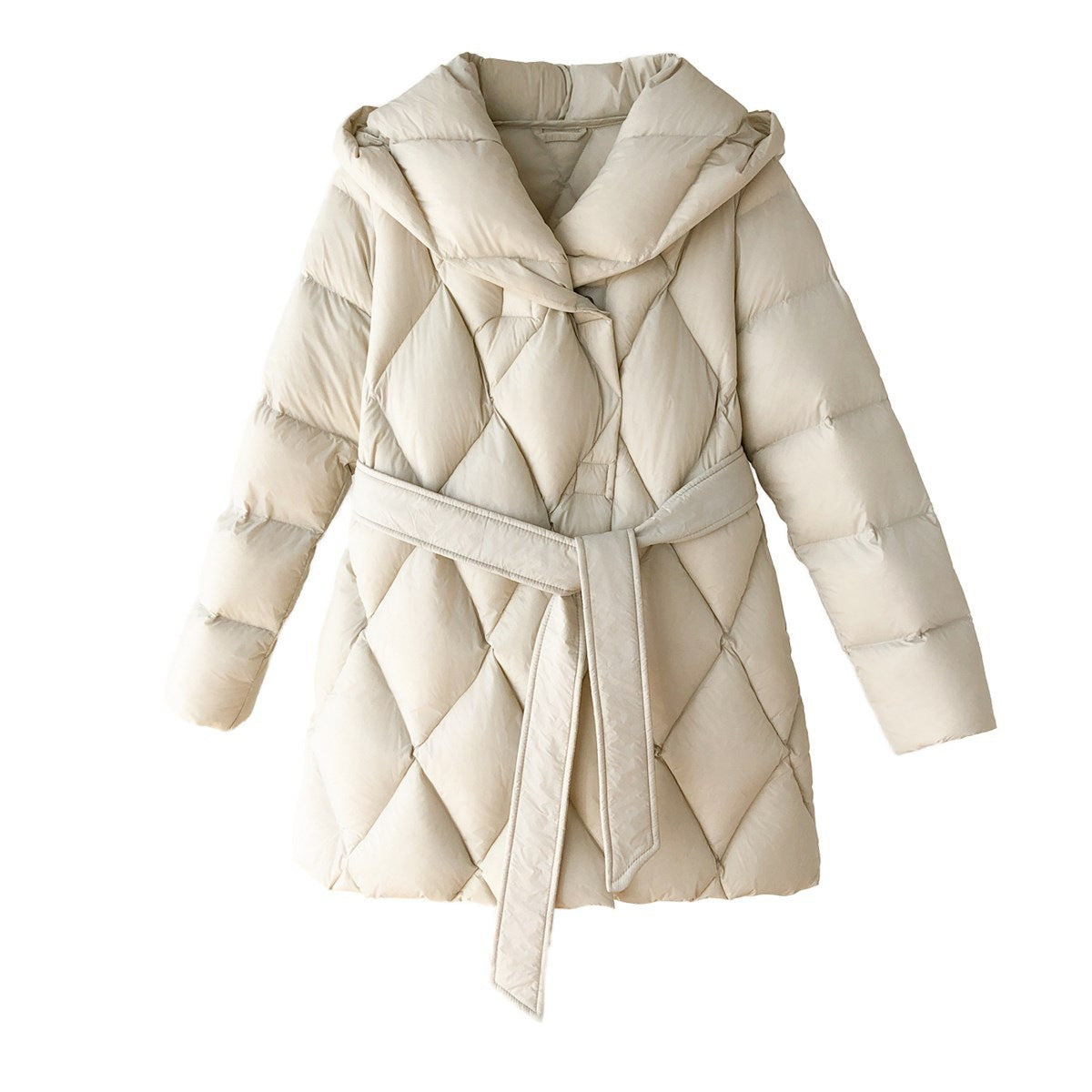 Women's Quilted Mid-Length Goose Down Jacket