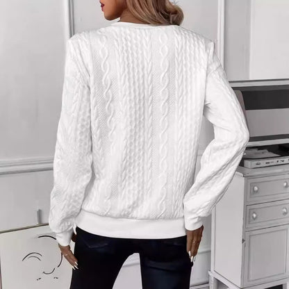 Women's Quilted Zipper Sweatshirt