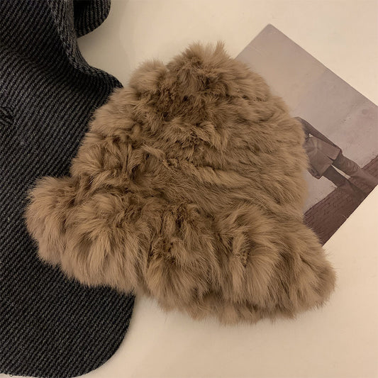 Women's Rabbit Fur Winter Warm Knitted Hat