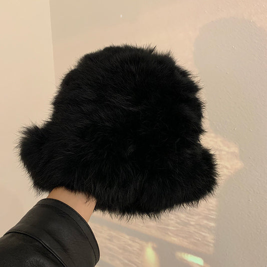 Women's Rabbit Fur Winter Warm Knitted Hat