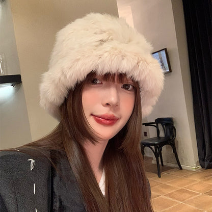 Women's Rabbit Fur Winter Warm Knitted Hat