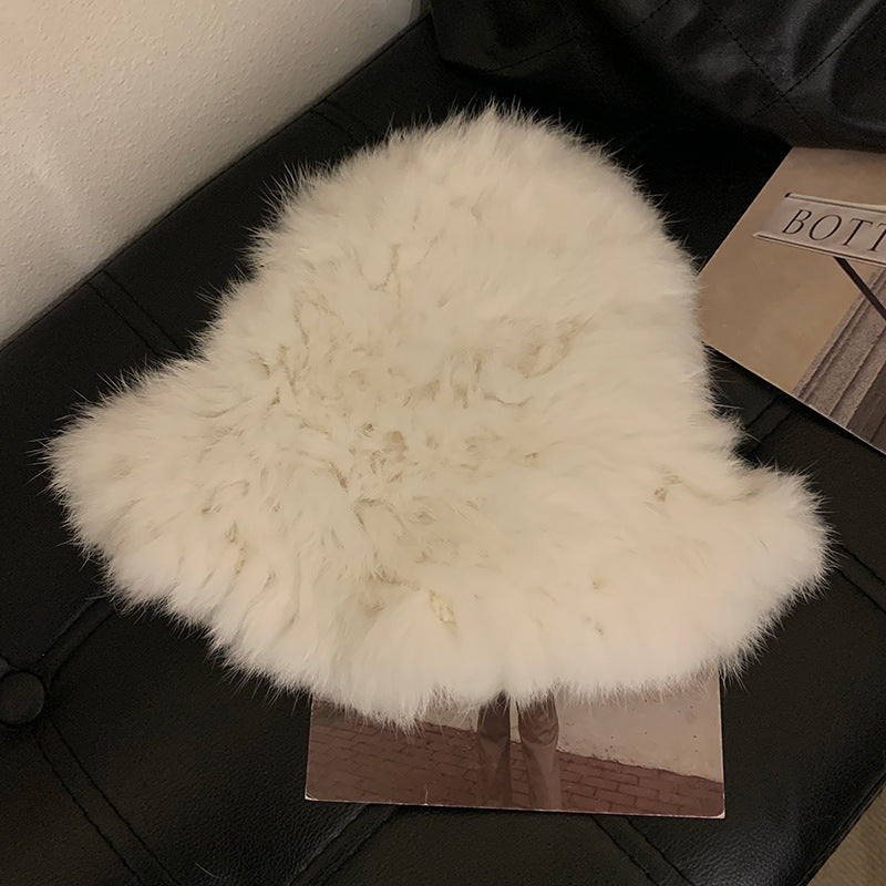 Women's Rabbit Fur Winter Warm Knitted Hat