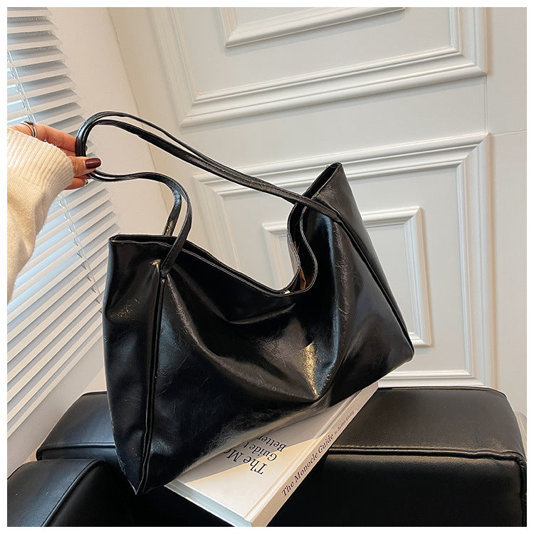 Women's Retro PU Tote Bag Large Casual Shoulder Handbag