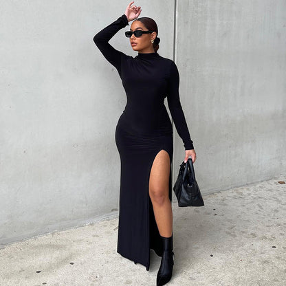 Women's revealing and sexy off-the-shoulder dress