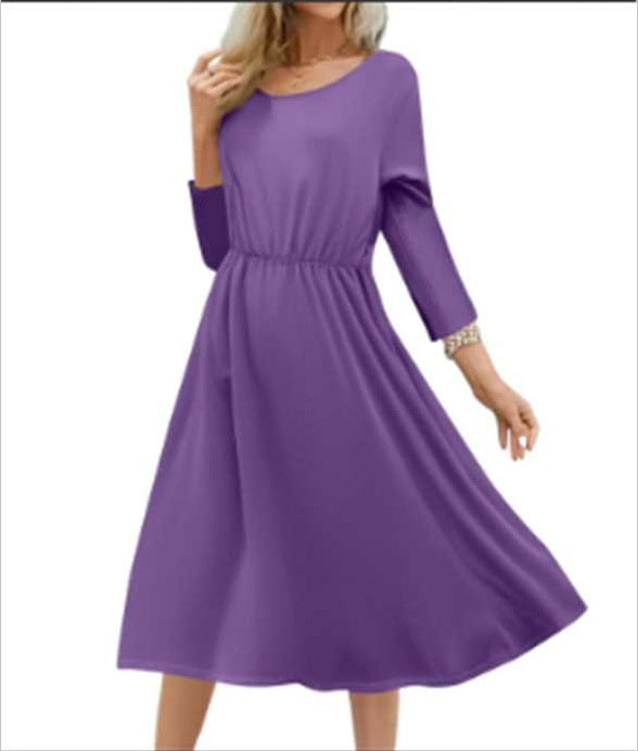 Women's Round Neck Printed Dress