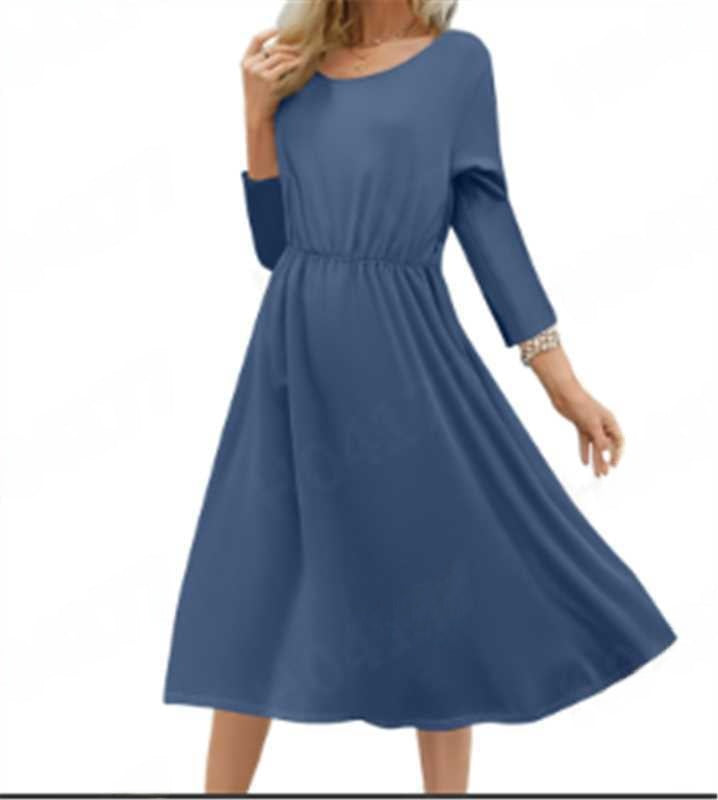 Women's Round Neck Printed Dress