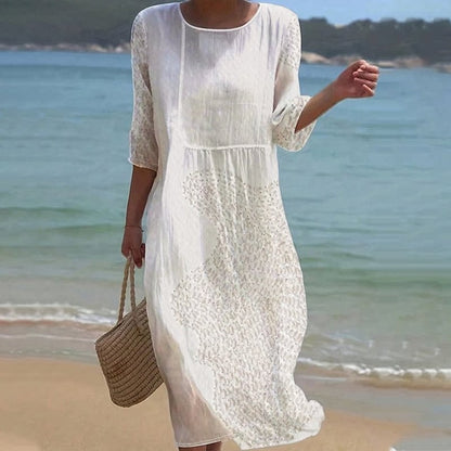 Women's Round Neck Printed Dress