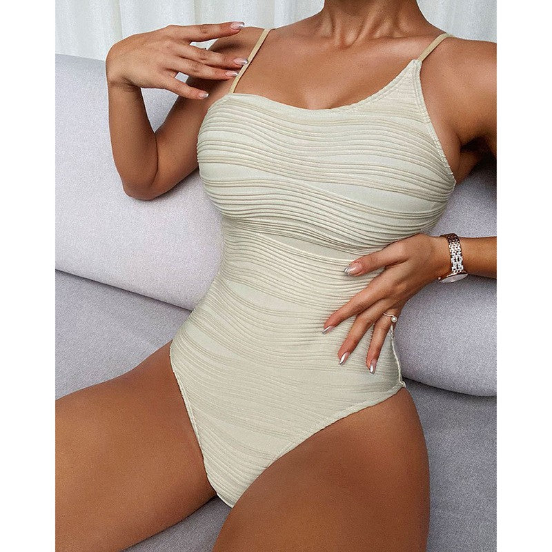 Women's Ruffled Modest One-Piece Swimsuit