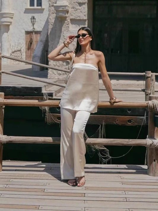 Women's satin suit